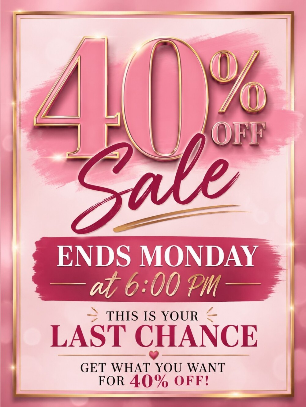 Sale Ends At 6pm Today!